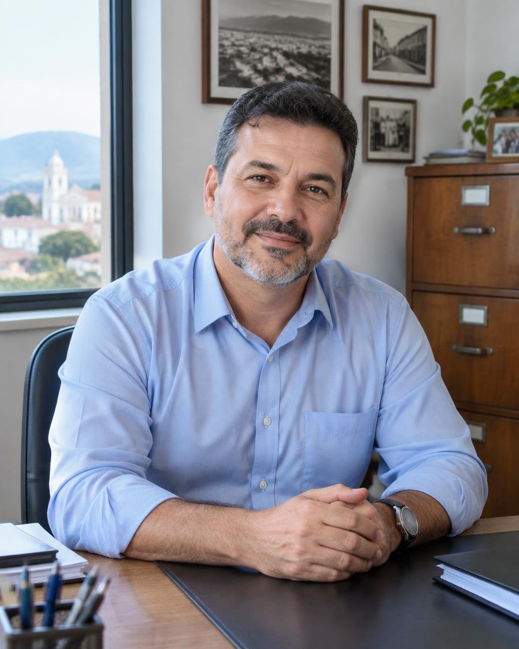Consultor de seguros em escritório local